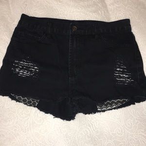 Forever 21 Black Cutoff Jean Shorts
